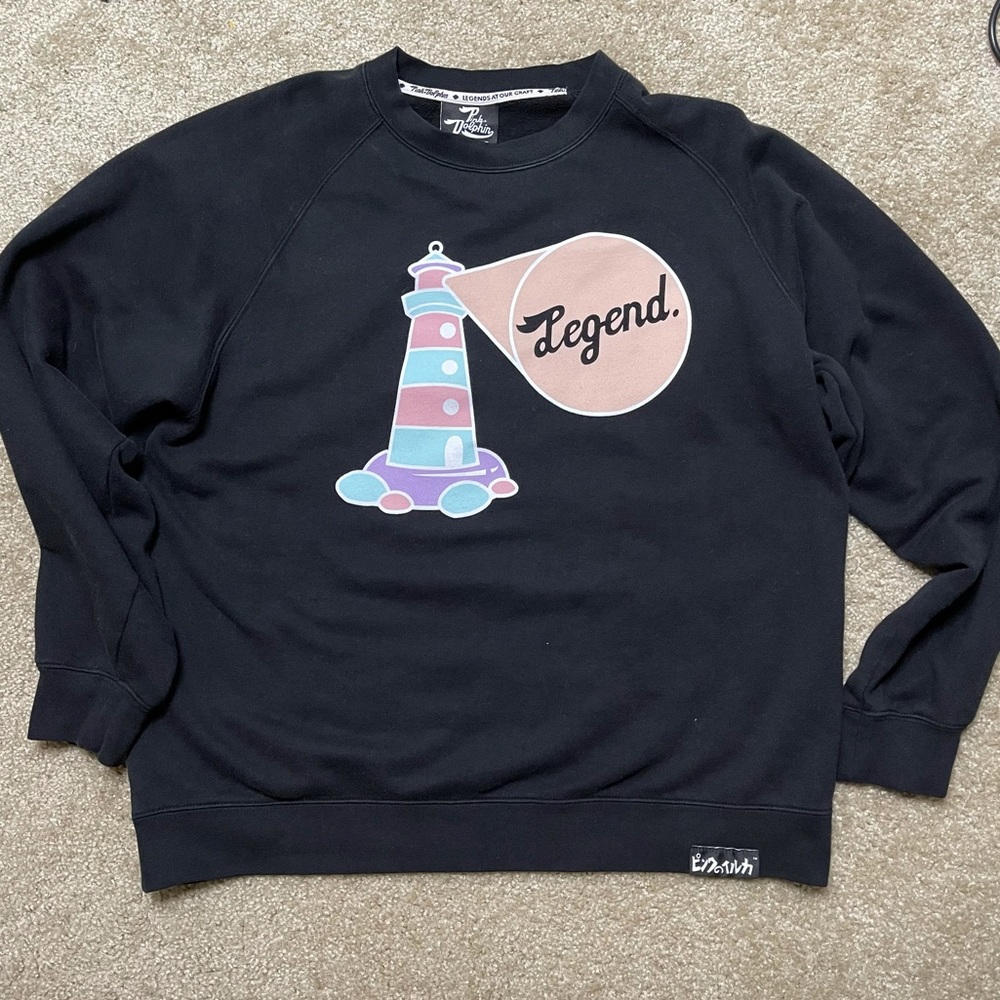 Pink dolphin crewneck sweater